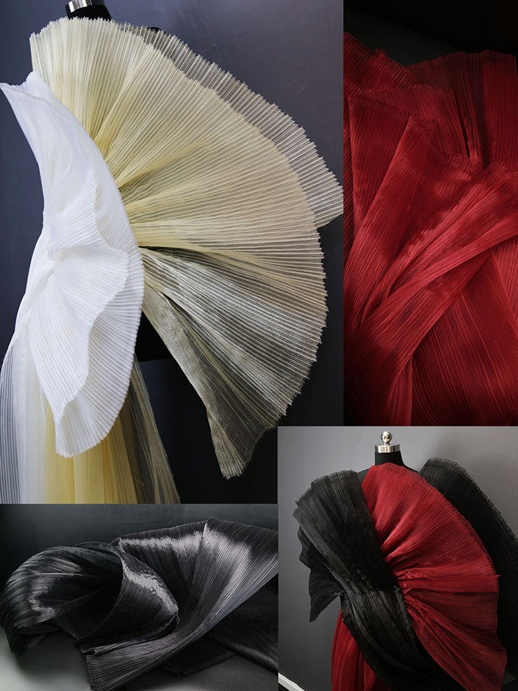Glossy Pleated Fabric