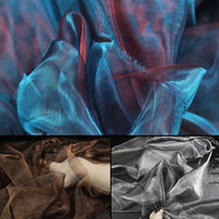 Flowerva Organza Phantom Mermaid Texture Thin Soft Wedding Dress Design Fabric Wedding Decoration