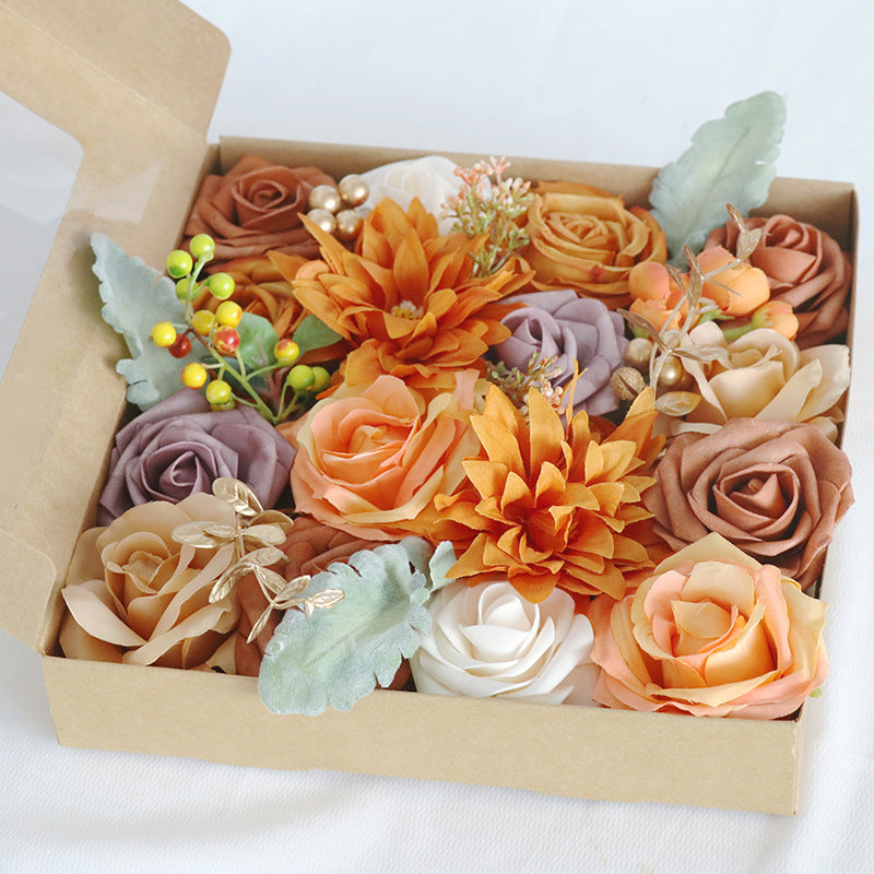 Boîte à fleurs de mariage Rose orange