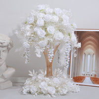 60cm Simulation Fog Hydrangea Rose Ball Wedding Table Flower Art Iron Flower Rack Decorative Flower Ball