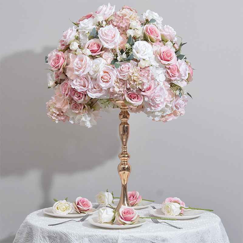 Simulation de Rose d'hortensia 5d, nouvelle fleur de Table de mariage, boule de fleurs, aménagement de scène, décoration de salle d'exposition