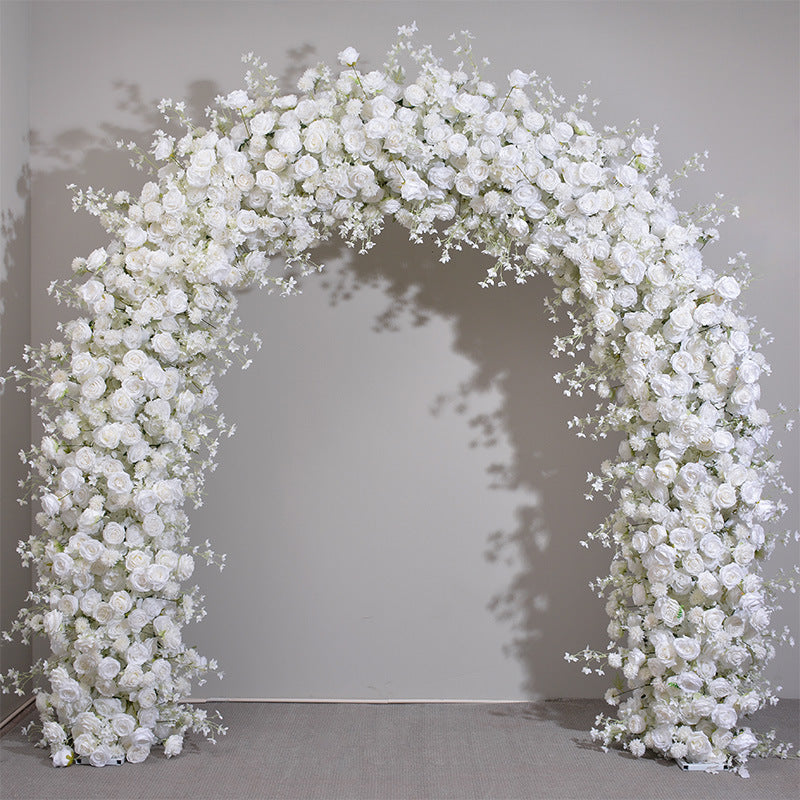 2.4 * 2.4m Arch Flower Art Wedding Background Decoration Simulation Flower Wedding Stage Window Display Hall Layout Arch Flower