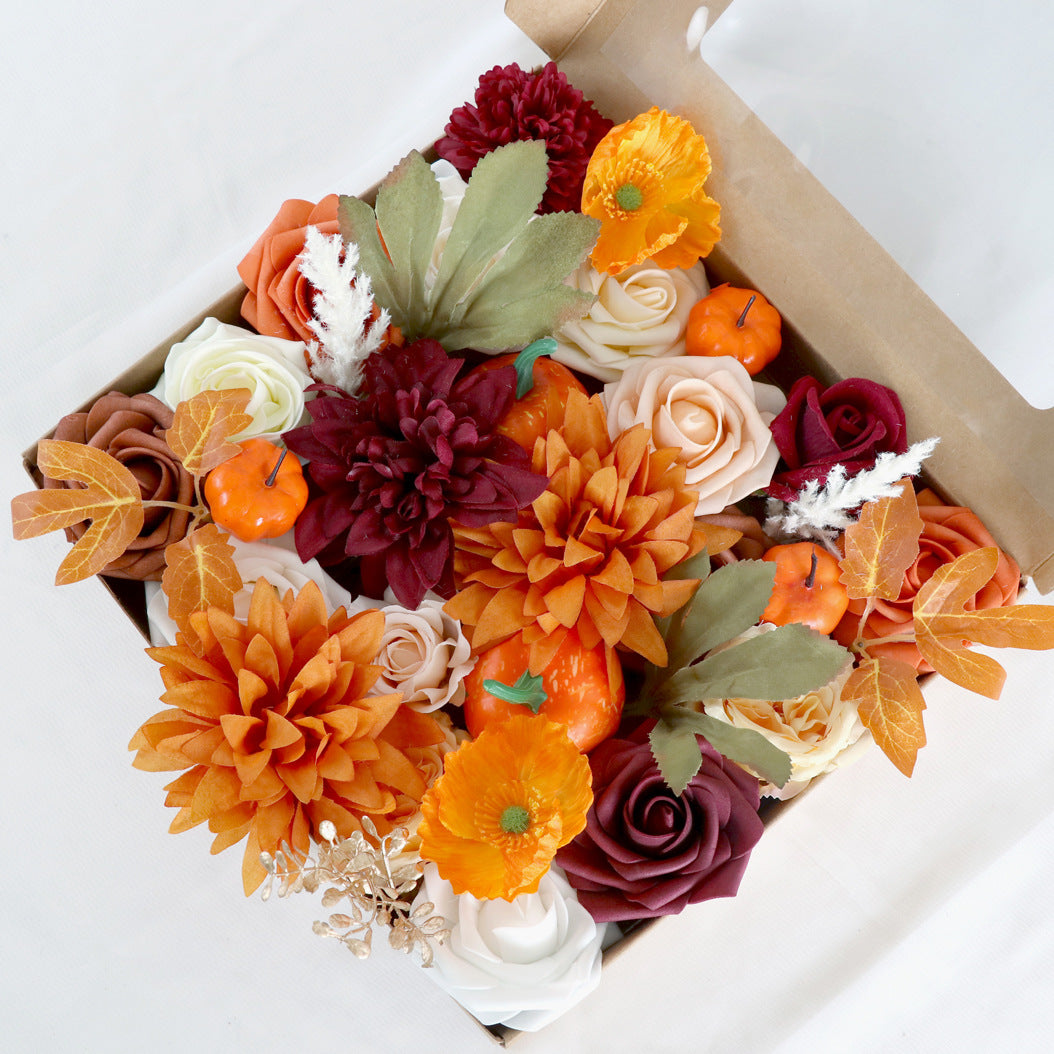 Wedding Flower Box Rose pumpkin