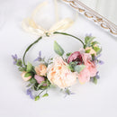 Bridal Wreath Headpiece Pink Roses And Champagne