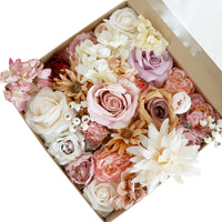 Boîte à fleurs de mariage Champagne rose caramel