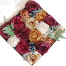 Wedding Flower Box Dark Red Rose