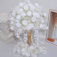 Boule de roses d'hortensia en forme de brouillard, 60cm, pour Table de mariage, support à fleurs en fer, boule de fleurs décorative