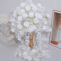 60cm Simulation Fog Hydrangea Rose Ball Wedding Table Flower Art Iron Flower Rack Decorative Flower Ball