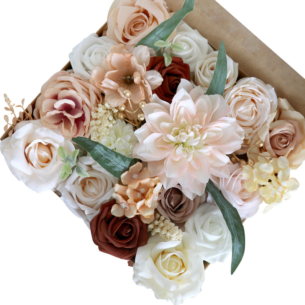 Wedding Flower Box Light Pink Champagne Rose