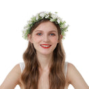 Bridal Wreath Headpiece Beige Flowers