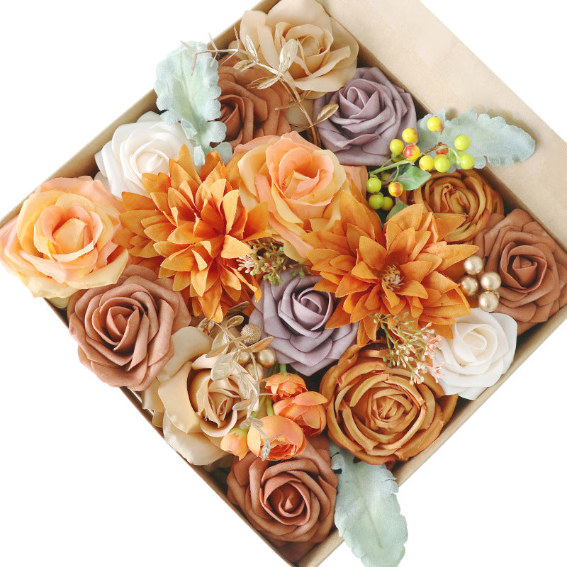 Wedding Flower Box Orange Rose