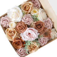 Wedding Flower Box Bean Paste Pink Orange Rose
