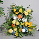 Plante verte jaune, nouvelle rangée de fleurs, fenêtre, Hall d'exposition, affichage de fleurs, décoration de plaque de fond en acrylique pour mariage