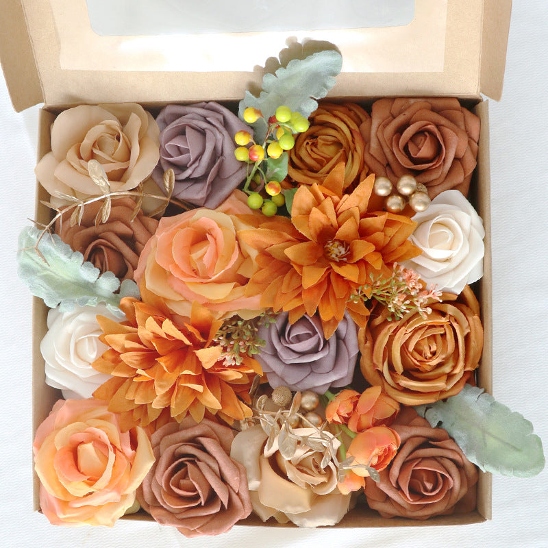 Wedding Flower Box Orange Rose