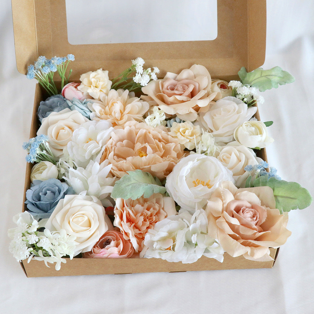 Wedding Flower Box Blue and white roses