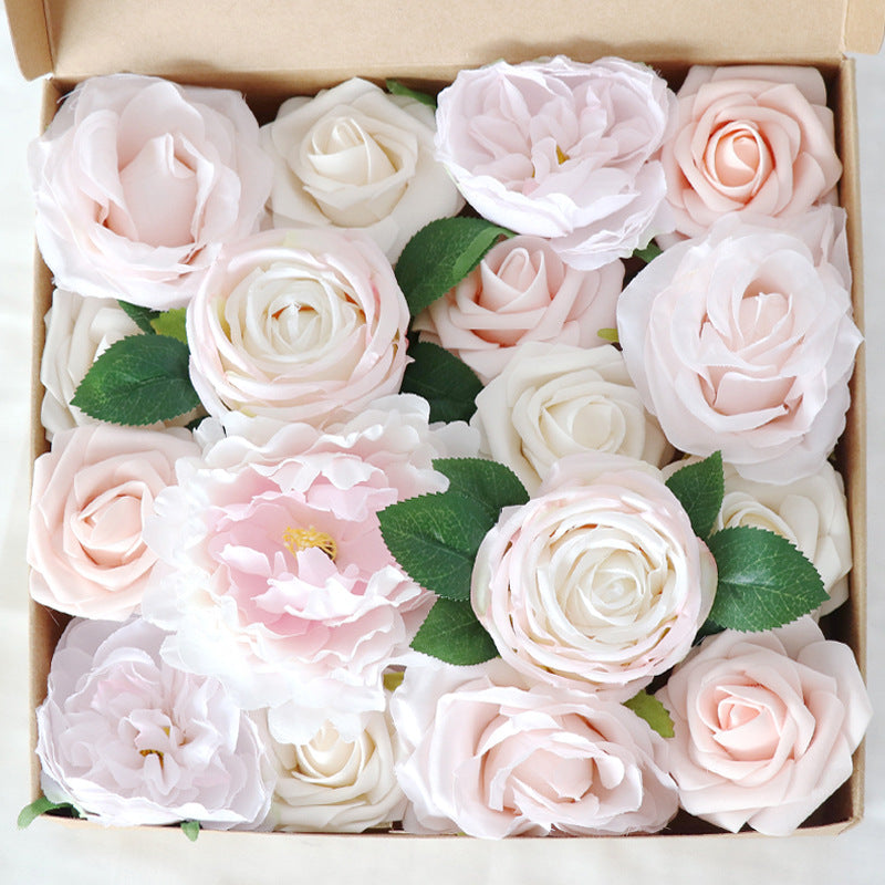 Wedding Flower Box Pale Pink Rose Peony