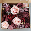 Boîte à fleurs de mariage Rose rouge foncé