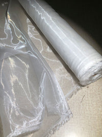 Flowerva Silk Organza Transparent White Thin Soft Wedding Dress Design Fabric Wedding Decoration