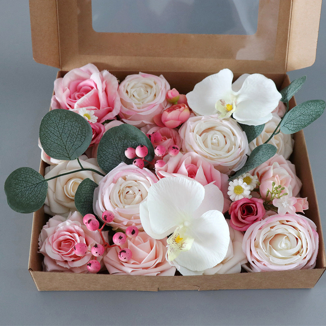 Boîte à fleurs de mariage Rose Rose Phalaenopsis