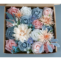 Boîte à fleurs de mariage Rose bleue rose