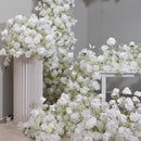 Simulation de souffle de bébé, arc carré de fleurs, décoration de rangées de fleurs, boule de fleurs, nouvelle décoration de mariage