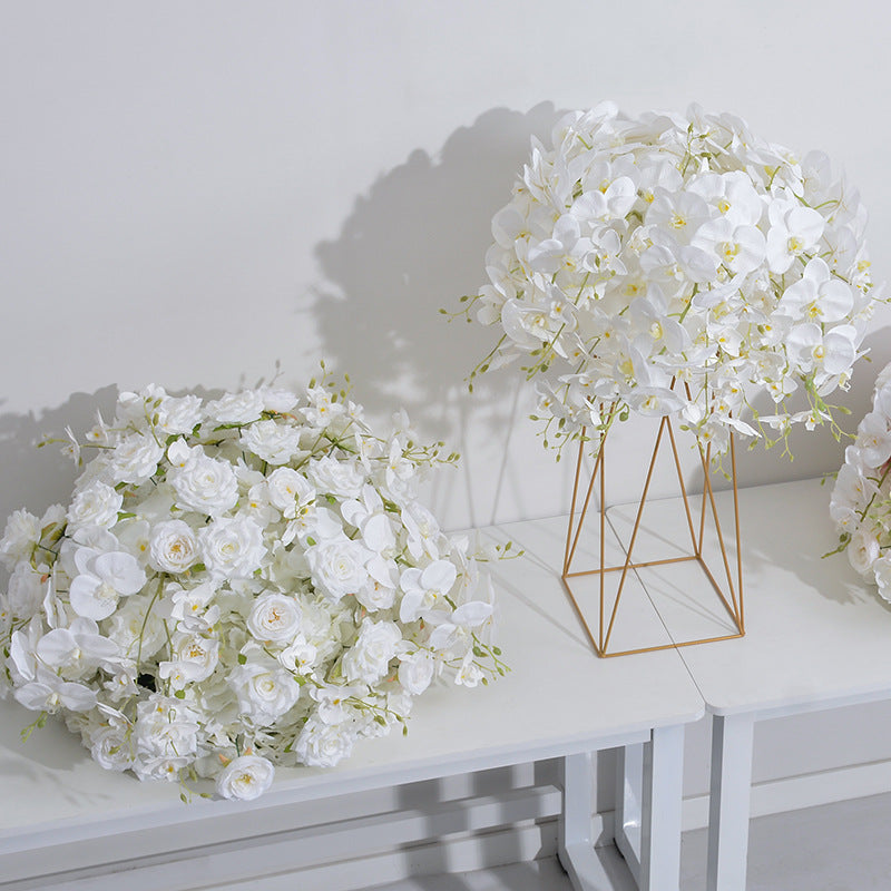 Boule de fleur Phalaenopsis tactile simulée, 60cm, Placement de Table de mariage, salle d'exposition d'art floral, décoration de fenêtre, boule de fleur