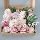 Christmas Flower Box  Pink Champagne Rose