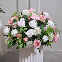 Nouveau 5D rose Simulation florale décoration de mariage rangées de fleurs boules de fleurs arc décoration