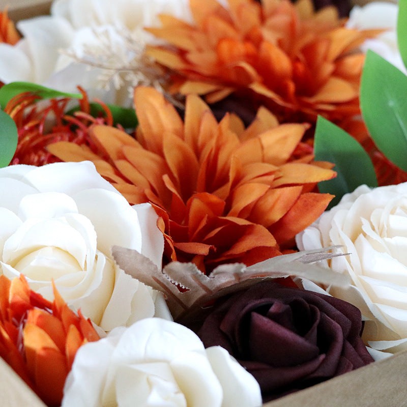 Wedding Flower Box Champagne Orange Flower