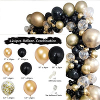 Flowerva Dark 18 inch Metal Balloon Chain Arch Set Birthday Party Decoration Balloon Anniversary Opening