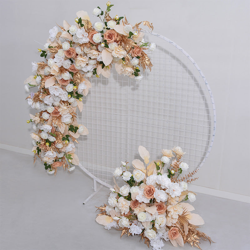 Brand New 5d Circular Screen Flower Wedding Scene Layout Flower Row Flower Ball Shopping Mall Beauty Chen Window Decoration Simulation Flower Row