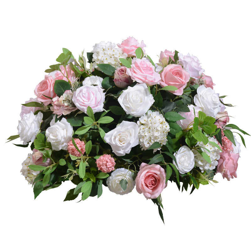 New 5D Pink Simulation Floral Wedding Decoration Flower Rows Flower Balls Arch Decoration