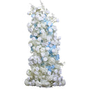 Cake Tower Decoration Blue Simulated Flower Window Exhibition Hall Commercial Beauty Chen Guide Road Flower Arch Ox Horn Frame with Flower Pairs