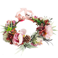 Bridal Wreath Headpiece Purple Rose