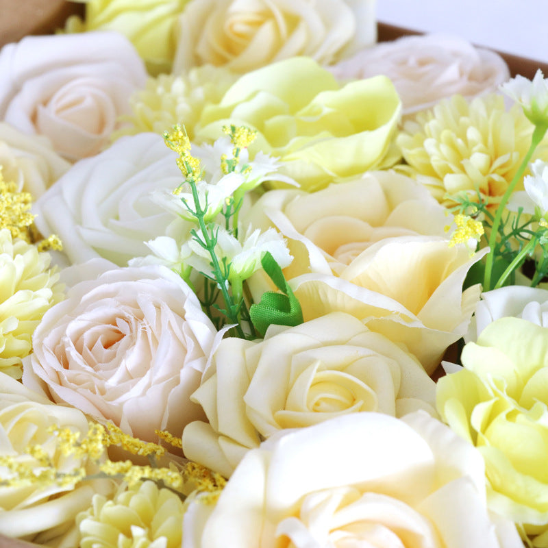 Wedding Flower Box Yellowish Rose