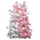 Pink White Wedding Background Flower Row Hall Layout Brandnew Decoration