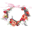 Bridal Wreath Headpiece Tangerine Rose