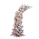 New Rose Ox Horn Frame Simulated Flower Art Wedding Background Decoration Simulated Flower Church Window Exhibition Hall Arch Layout 5D Ox Horn Flower