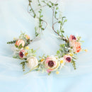 Bridal Wreath Headpiece Light Pink Rose