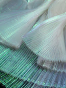 Fil à paillettes fantôme plissé Texture sirène, tissu de décoration de scène de mariage