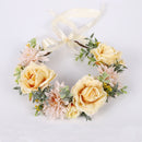 Bridal Wreath Headpiece Light Yellow Rose