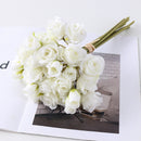 Hand Bouquet White Pink Roses