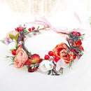 Bridal Wreath Headpiece Tangerine Rose