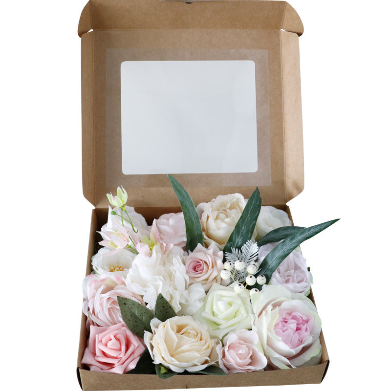 Wedding Flower Box Pink and White Roses