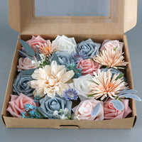 Boîte à fleurs de mariage Rose bleue rose