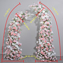 New Rose Ox Horn Frame Simulated Flower Art Wedding Background Decoration Simulated Flower Church Window Exhibition Hall Arch Layout 5D Ox Horn Flower