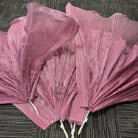 Flowerva Smoke Crystal Purple Pearlescent Fabric Fold Wedding Modeling Stage Decorative Flower Fabric
