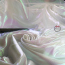 Flowerva Silk Organza Transparent White Thin Soft Wedding Dress Design Fabric Wedding Decoration