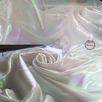 Flowerva Dazzling White Silk Organza Thin Soft Wedding Decoration Dress Design Fabric