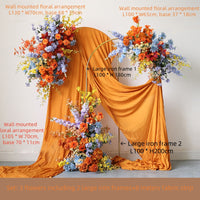 Flowerva Orange Premade-Flower Wedding&Proposal Stage Background Arrangement Set Decoration